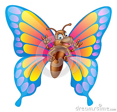 Cartoon butterfly Vector Illustration