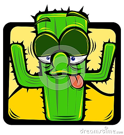 Cartoon cactus Vector Illustration