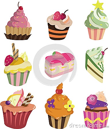 Cartoon cake Vector Illustration