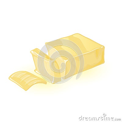 Cartoon calorie product butter Vector Illustration