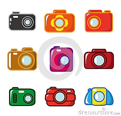 Cartoon Camera icon Vector Illustration