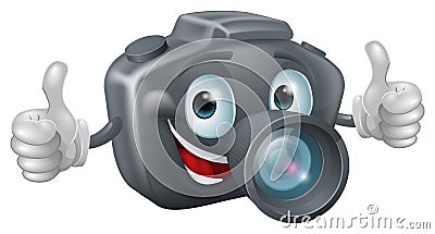 Cartoon camera mascot Vector Illustration