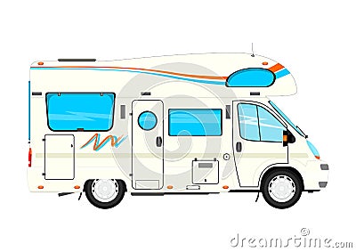 Cartoon camper. Vector Illustration