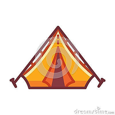 Cartoon camping tent icon Vector Illustration