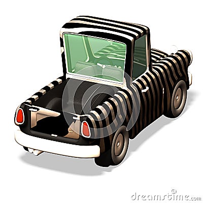 Cartoon car No. 35 Stock Photo