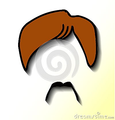 Cartoon caricature of Angela Merkel Stock Photo