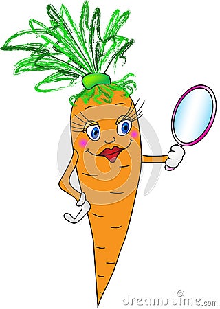 Cartoon carrot Vector Illustration