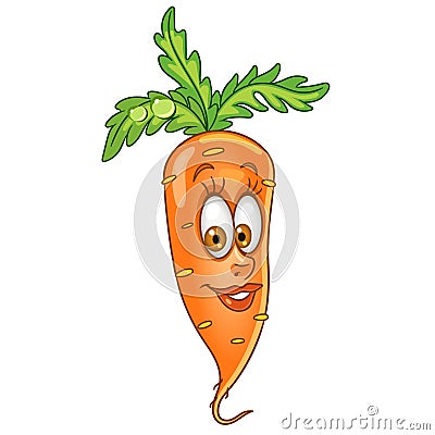 Cartoon carrot character Vector Illustration