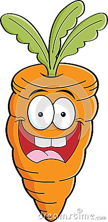 Cartoon carrot Vector Illustration