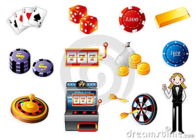 Cartoon casino icon Stock Photo