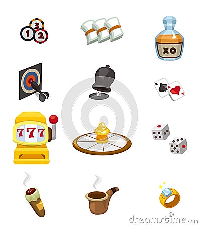 Cartoon casino icon Vector Illustration