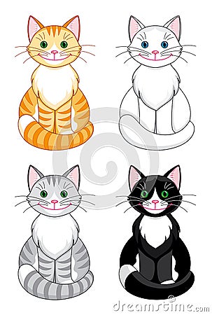 Cartoon cats Vector Illustration