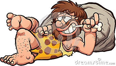 Cartoon caveman Vector Illustration