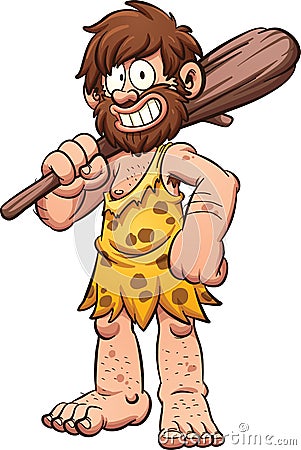 Cartoon caveman Vector Illustration