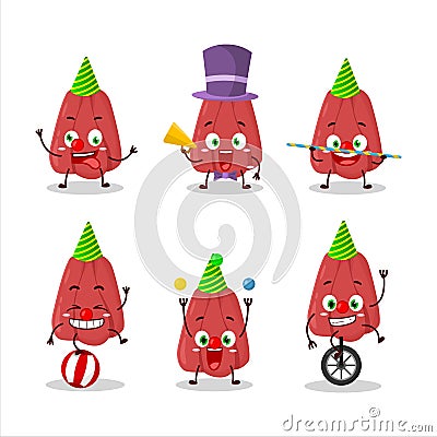 Cartoon character of ackee with various circus shows Vector Illustration