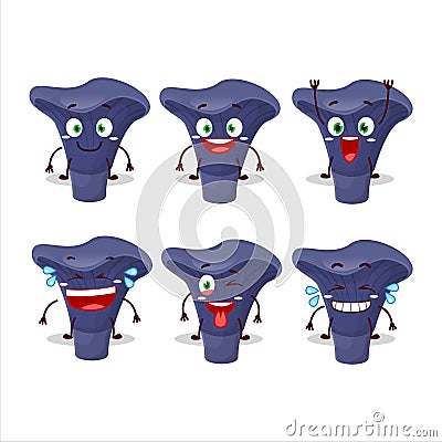 Cartoon character of actarius indigo with smile expression Vector Illustration