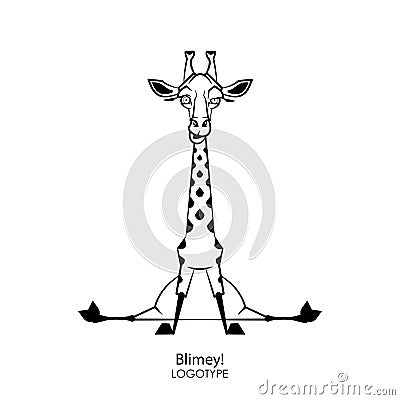 Funny giraffe Vector Illustration