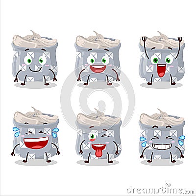 Cartoon character of bowl of garlic with smile expression Vector Illustration