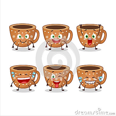 Cartoon character of coffee cookies with smile expression Vector Illustration