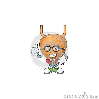 Cartoon character design of bladder successful businessman Vector Illustration