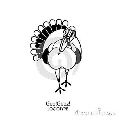 Funny turkey Vector Illustration