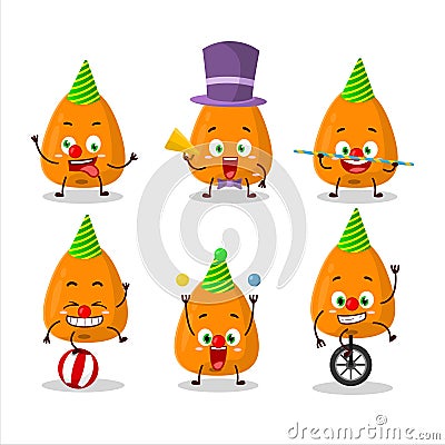 Cartoon character of loquat with various circus shows Vector Illustration