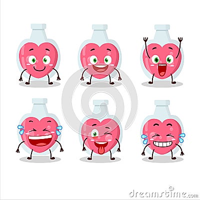 Cartoon character of love potion with smile expression Vector Illustration