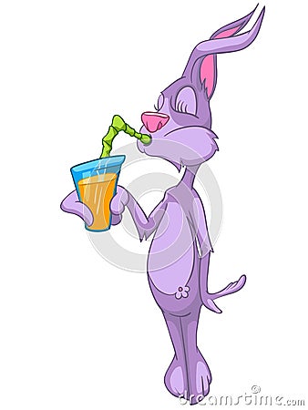 Cartoon Character Rabbit Vector Illustration