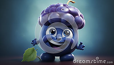 cartoon character of It's Chuckle berry the Blueberry Stock Photo