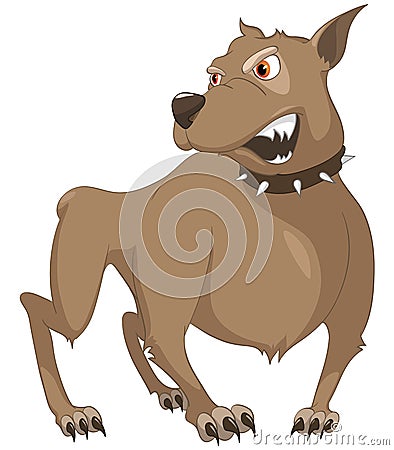 Cartoon Character Sly Dog Vector Illustration