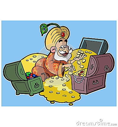 sultan caliph Cartoon character Stock Photo