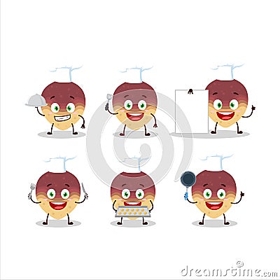 Cartoon character of swede with various chef emoticons Vector Illustration