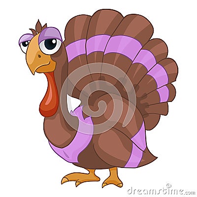 Cartoon Character Turkey Vector Illustration