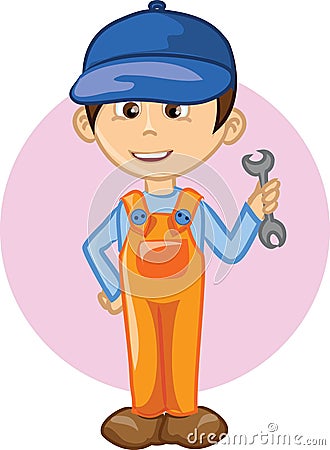 Cartoon character worker,vector Vector Illustration