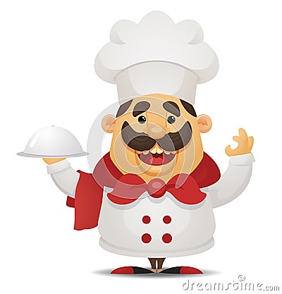 Cartoon Chef Vector Illustration