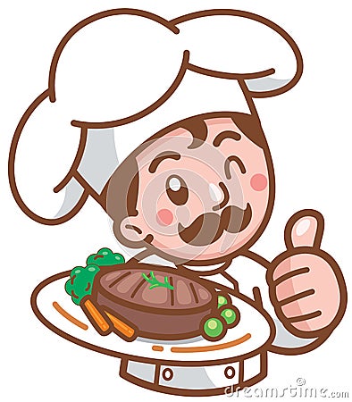 Cartoon Chef Vector Illustration