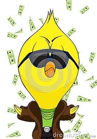 Cartoon chick Vector Illustration