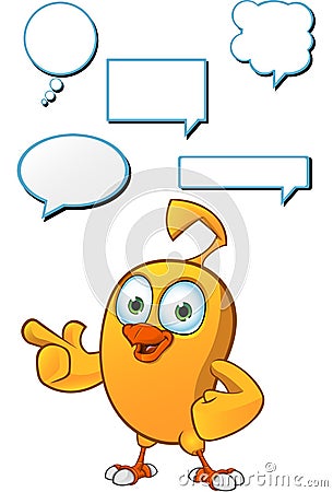 Cartoon Chick Character Vector Illustration