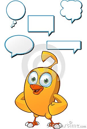 Cartoon Chick Character Vector Illustration