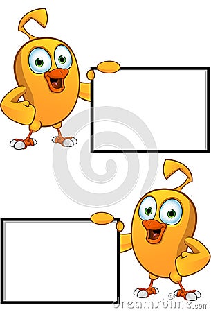 Cartoon Chick Character Vector Illustration