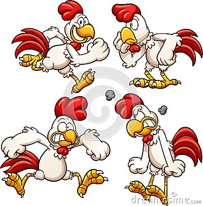 Cartoon chicken Vector Illustration