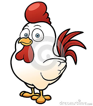 Cartoon chicken Vector Illustration