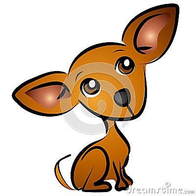 Cartoon Chihuahua Dog Clip Art Cartoon Illustration