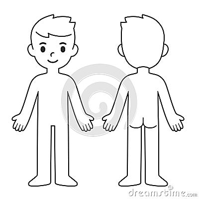 Child body template Vector Illustration