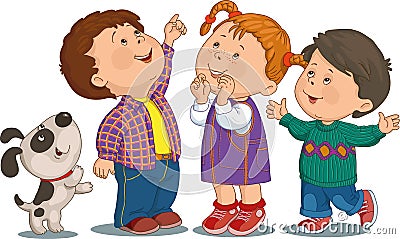 Cartoon children Stock Photo