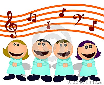Cartoon choir Cartoon Illustration