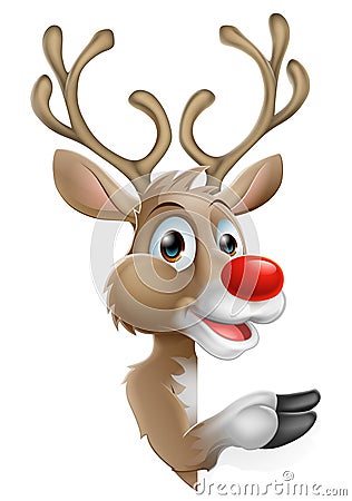 Cartoon Christmas Reindeer Vector Illustration