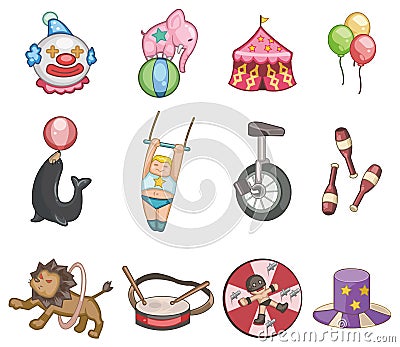 Cartoon circus icon Stock Photo