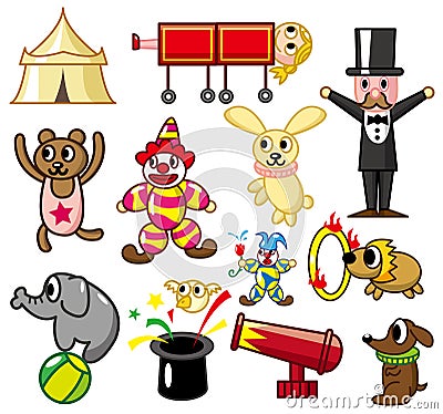 Cartoon circus icon Vector Illustration