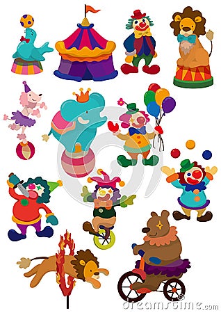 Cartoon circus icon Vector Illustration